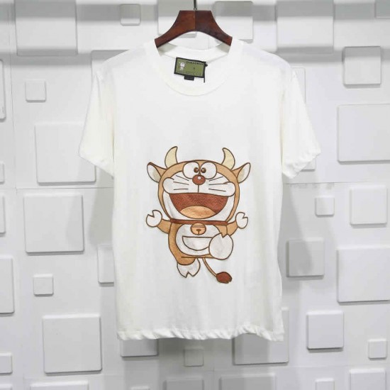 Gucci Doraemon T-shirt embroidery Pure cotton