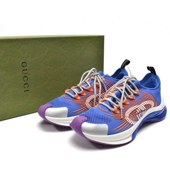 Gucci Run Sneakers White Blue Orange 680893-UFE10-8880