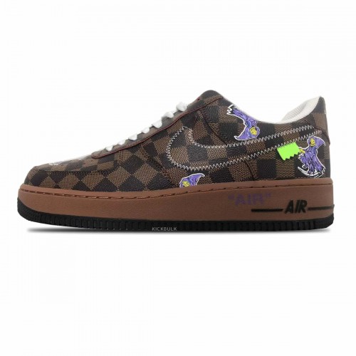 Louis Vuitton x Air Force 1 Trainer Sneaker Low Brown 6A8PYL-001