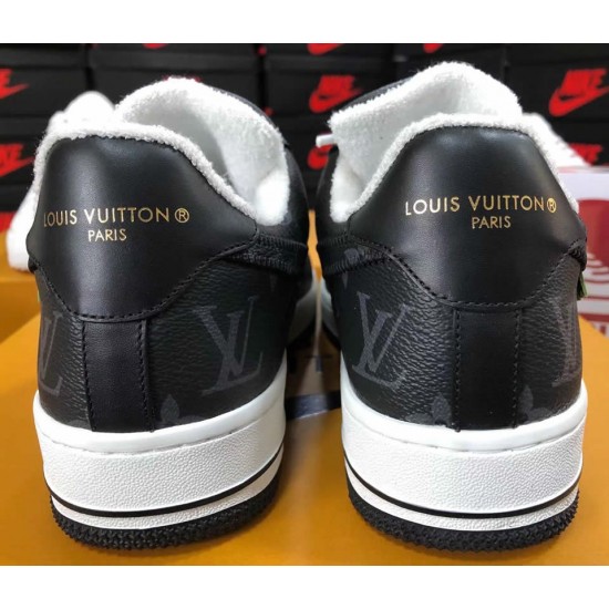 Louis Vuitton x Air Force 1 Trainer Sneaker White Black LK0236