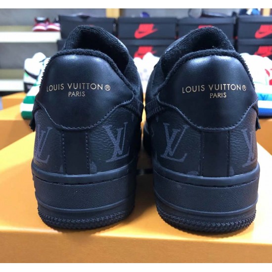 Louis Vuitton x Air Force 1 Trainer Sneaker Black LK0237