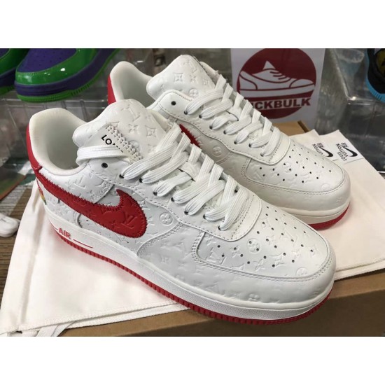 Louis Vuitton x Air Force 1 Trainer Sneaker White Red