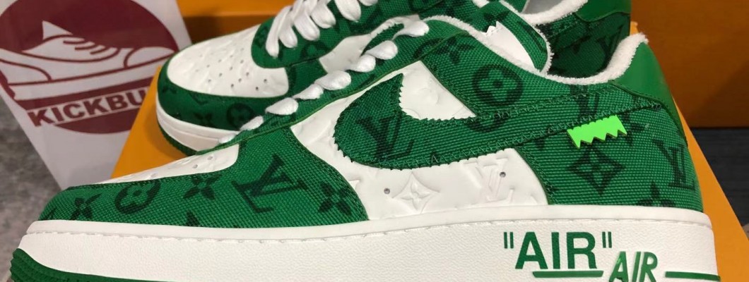 Louis Vuitton x Air Force 1 Trainer Sneaker green Kickbulk Sneaker Camera photos