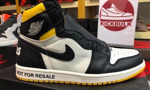 Air Jordan 1 NRG OG High 'NOT FOR RESALE' Varsity Maize 861428-107 Kickbulk Sneaker Camera photos