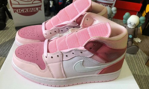 Air Jordan 1 WOMEN Mid 'Digital Pink' CW5379-600 Kickbulk Sneaker Shoes mobile Camera Photos