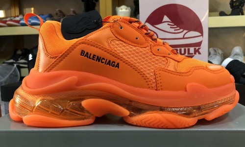 Balenciaga Triple S Orange Kickbulk Sneaker shoes retail wholesale free shipping