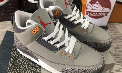 Air Jordan 3 Cool Grey CT8532-012 Kickbulk sneaker shoes retail wholesale free shipping reviews camera photos