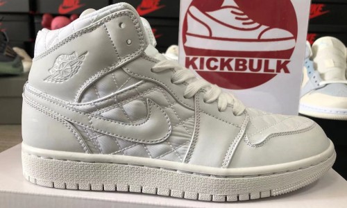 Air Jordan 1 Mid 'Quilted White' DB6078-100 Kickbulk Sneaker Camera Photos