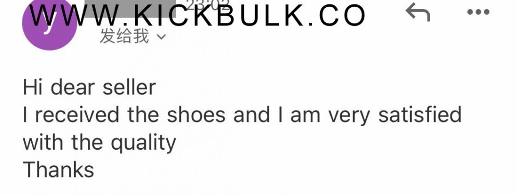 Received a review from a new customer yesterday,Kickbulk Sneaker shoes retail wholesale