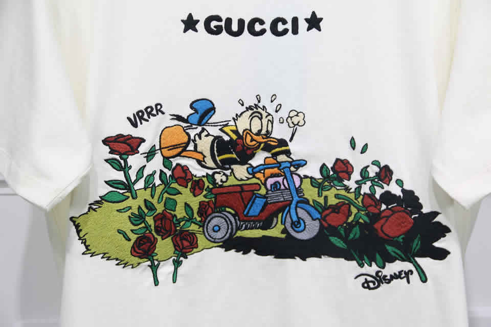 Disney Gucci Donald Duck Embroidery T Shirt 10 - www.kickbulk.org