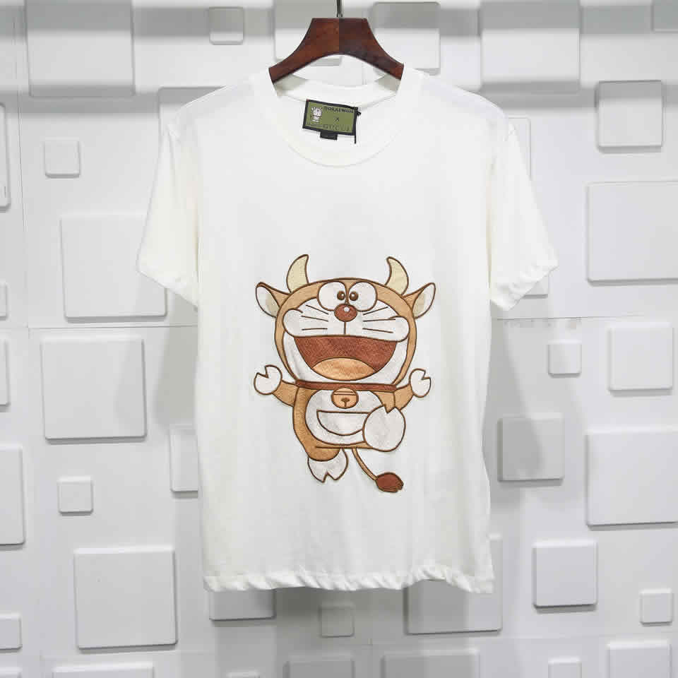 Gucci Doraemon T Shirt Embroidery Pure Cotton 1 - www.kickbulk.org