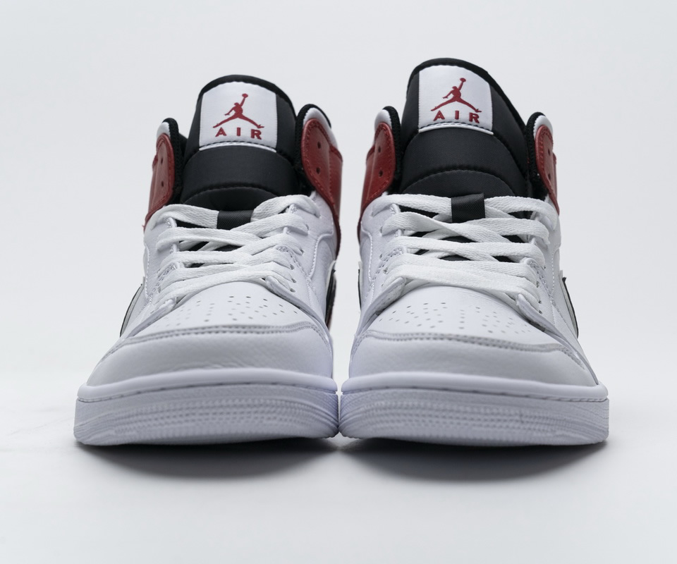 Nike Air Jordan 1 Mid White Black Gym Red 554724 116 6 - www.kickbulk.org