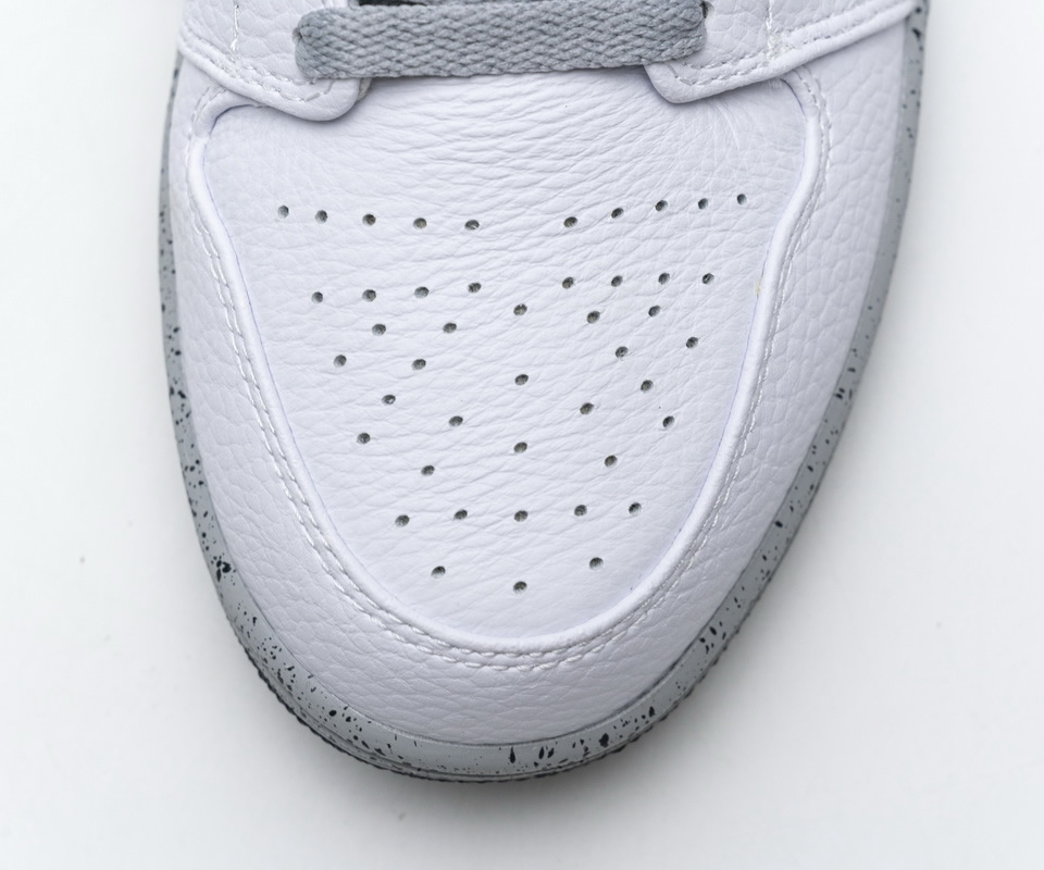 Nike Air Jordan 1 Mid Gs White Cement 554725 115 12 - www.kickbulk.org