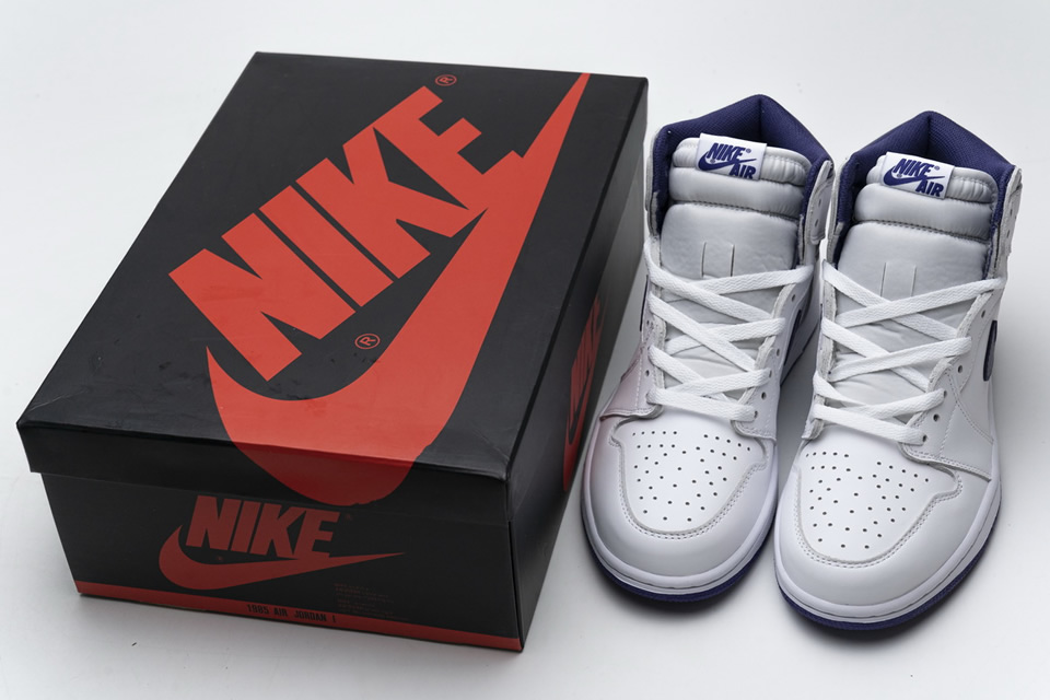 Nike Air Jordan 1 Retro High Og White Purple 555088 115 6 - www.kickbulk.org