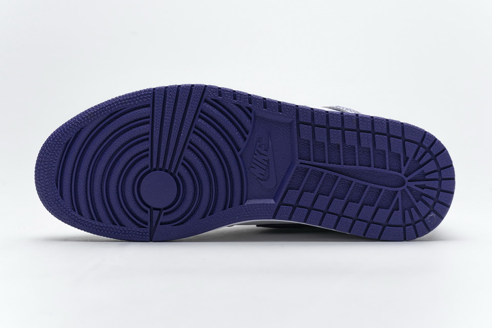 Nike Air Jordan 1 Retro High Og White Purple 555088 115 9 - www.kickbulk.org