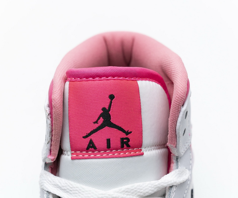Nike Air Jordan 1 Mid White Black Hyper Pink 555112 106 10 - www.kickbulk.org