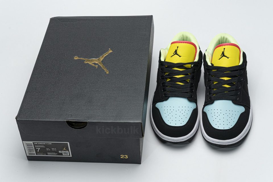 Nike Air Jordan 1 Low Black Yellow Blue Ck3022 013 4 - www.kickbulk.org