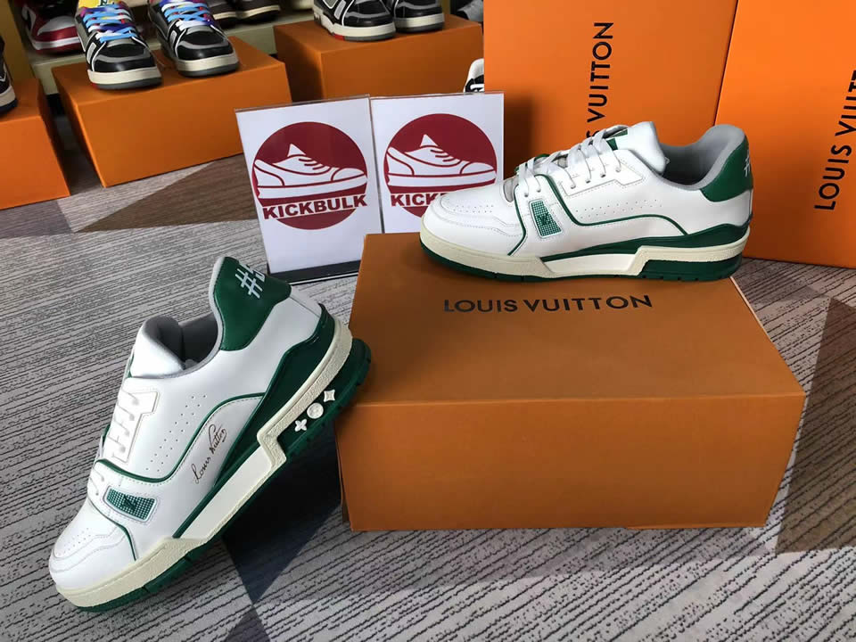 Louis Vuitton Lv Trainer Green White L17086013605380 8889 11 - www.kickbulk.org