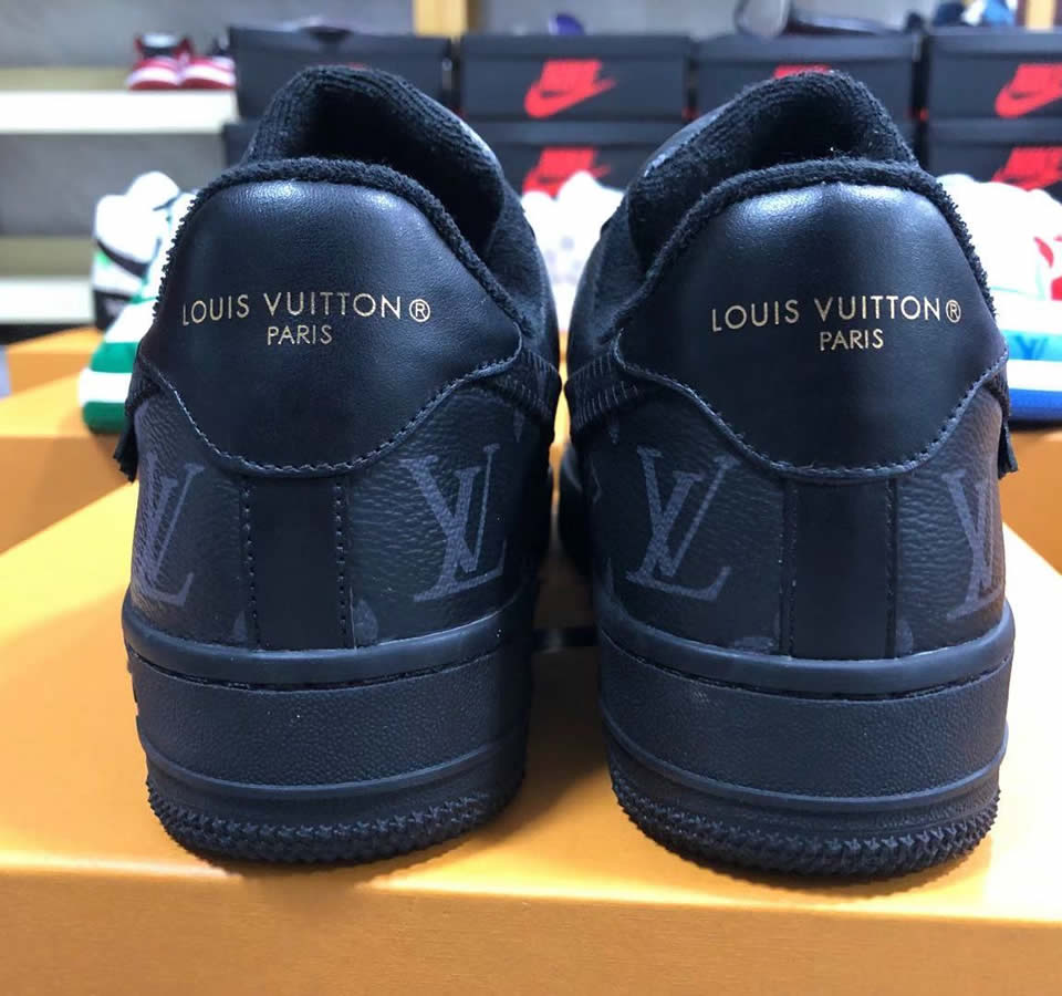 Louis Vuitton Air Force 1 Trainer Sneaker Black Lk0237 5 - www.kickbulk.org