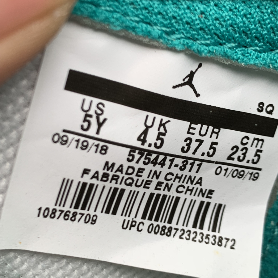 Nike Air Jordan 1 Retro High Og Gs Turbo Green 575441 311 22 - www.kickbulk.org