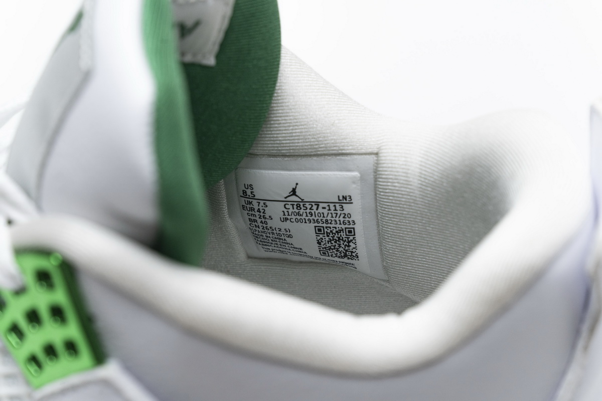Nike Air Jordan 4 Retro Green Metallic Ct8527 113 23 - www.kickbulk.org